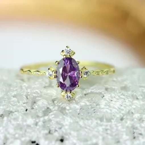 Anillo antiguo de amatista Margaux