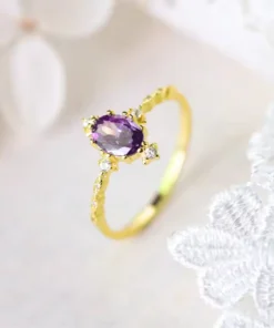 Anillo antiguo de amatista Margaux