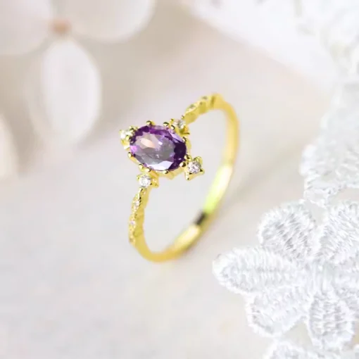 Anillo antiguo de amatista Margaux