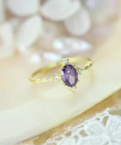 Anillo antiguo de amatista Margaux