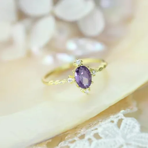 Anillo antiguo de amatista Margaux