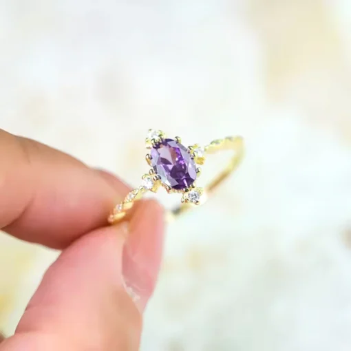 Anillo antiguo de amatista Margaux