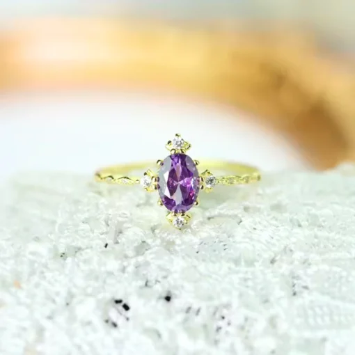 Anillo antiguo de amatista Margaux