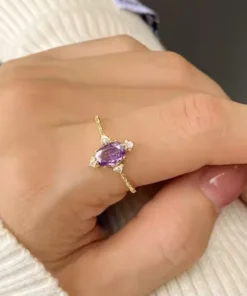 Anillo antiguo de amatista Margaux