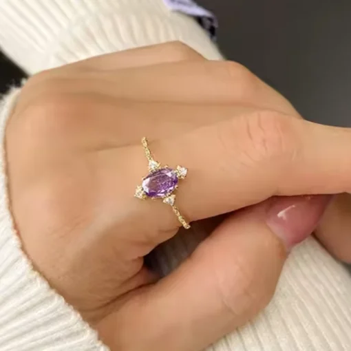Anillo antiguo de amatista Margaux