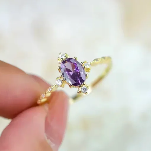 Anillo antiguo de amatista Margaux