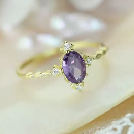 Anillo antiguo de amatista Margaux