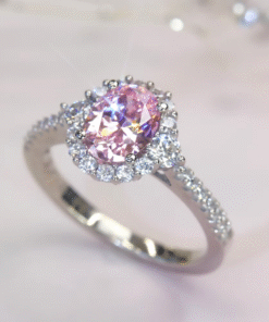 Anillo con piedra rosa Céline