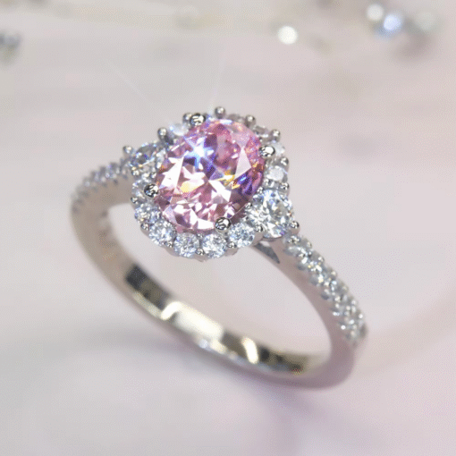 Anillo con piedra rosa Céline