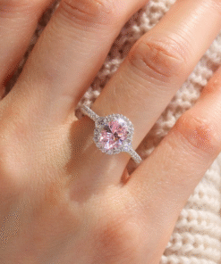 Anillo con piedra rosa Céline