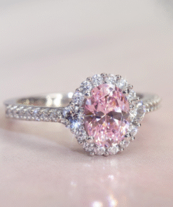 Anillo con piedra rosa Céline