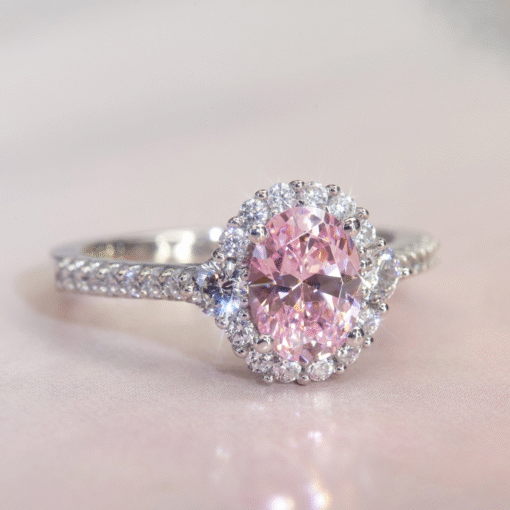 Anillo con piedra rosa Céline