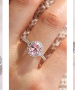 Anillo con piedra rosa Céline