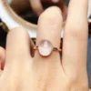 Anillo de cuarzo rosa Léa