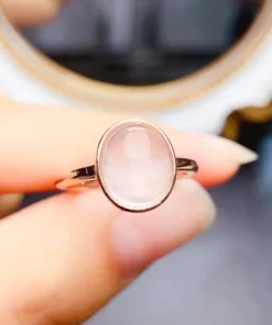 Anillo de cuarzo rosa Léa