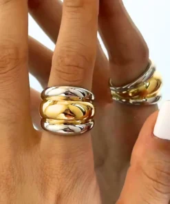 Anillo de oro y plata Zélie