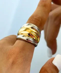 Anillo de oro y plata Zélie