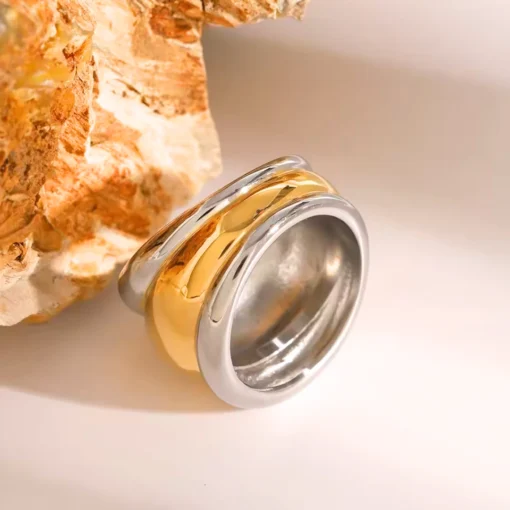 Anillo de oro y plata Zélie
