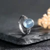 Anillo de plata con aguamarina