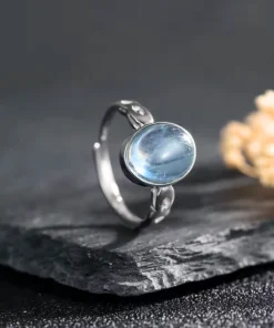 Anillo de plata con aguamarina