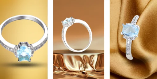 Anillo de plata con aguamarina