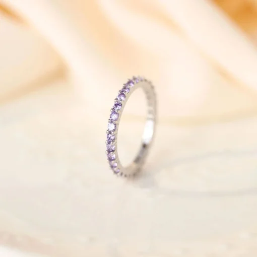 Anillo de plata con amatista Apolline