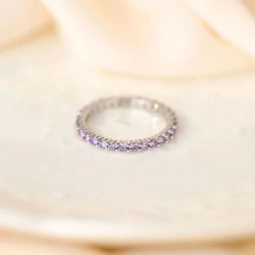 Anillo de plata con amatista Apolline