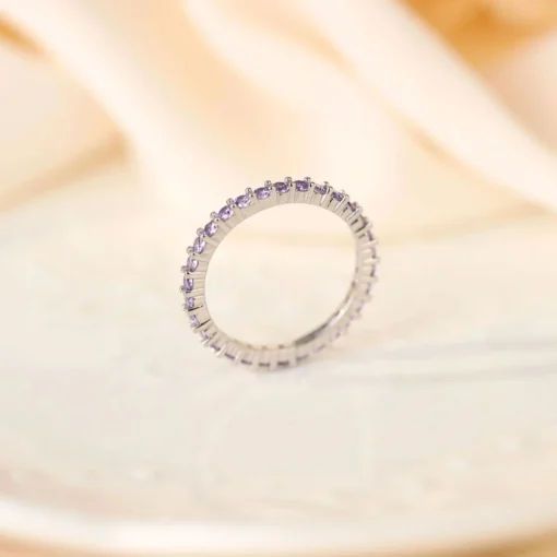 Anillo de plata con amatista Apolline