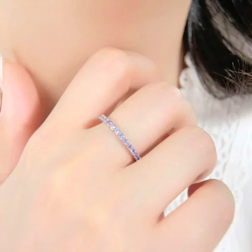 Anillo de plata con amatista Apolline
