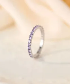 Anillo de plata con amatista Apolline