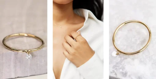 Anillo fino de oro Inès