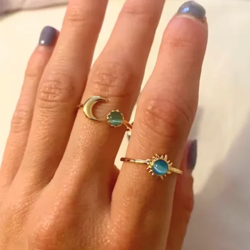Anillo luna y sol Iliana