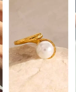 Anillo moderno con perla Maïa