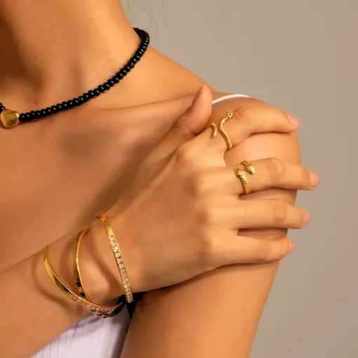 Anillo serpiente Celeste