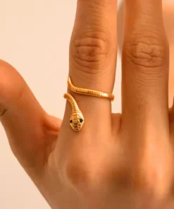 Anillo serpiente Celeste