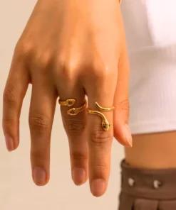 Anillo serpiente Celeste