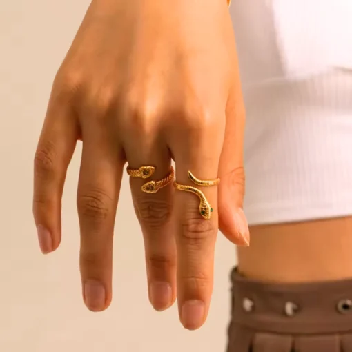 Anillo serpiente Celeste