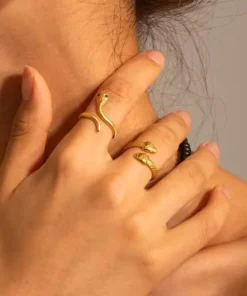 Anillo serpiente Celeste