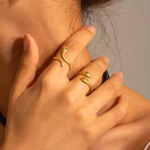 Anillo serpiente Celeste