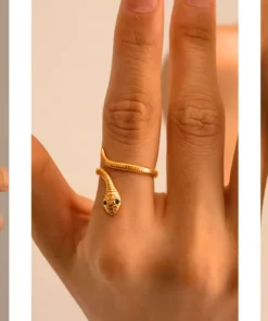 Anillo serpiente Celeste