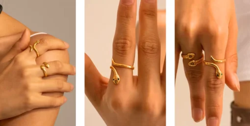 Anillo serpiente Celeste