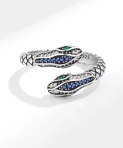 Anillo serpiente de plata