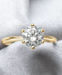 Anillo solitario de oro Emma