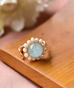 Anillo vintage con aguamarina