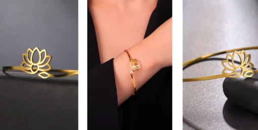 Bracelet lotus femme Soline