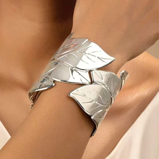 Brazalete tipo esclava plata Séréna