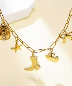 Collar Charm Dorado para Mujer – elegante y sofisticado, joya atemporal