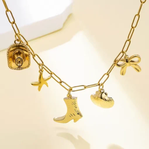 Collar Charm Dorado para Mujer – elegante y sofisticado, joya atemporal