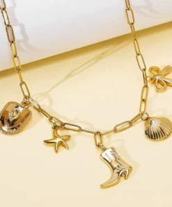 Collar Charm Dorado para Mujer – elegante y sofisticado, joya atemporal
