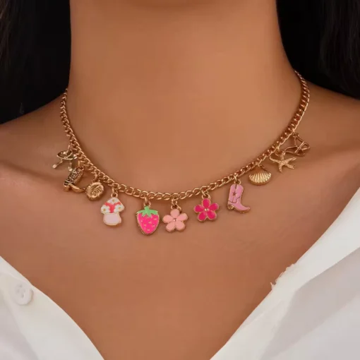 Collar Charm Dorado para Mujer – elegante y sofisticado, joya atemporal
